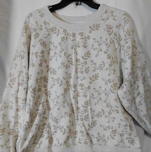 Old Navy Beige Floral Sweatshirt